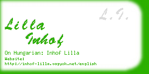 lilla inhof business card